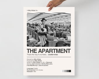 THE APARTMENT MOVIE 1960 Billy Wilder Jack Lemmon Shirley MacLaine Fred MacMurray Poster Print Classic Film