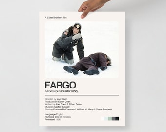 ファーゴのポスター、ミニマリスト映画プリント、ミッド