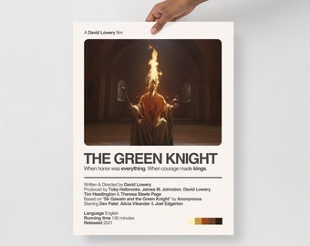THE GREEN KNIGHT A24 - David Lowery Dev Patel Alicia Vikander Poster 2021 Historical Drama Fantasy King Arthur