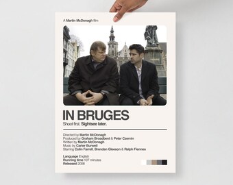 IN BRUGES MOVIE Poster Martin McDonagh Colin Farrell Brendan Gleeson Irish Dark Comedy Thriller Drama Ralph Fiennes