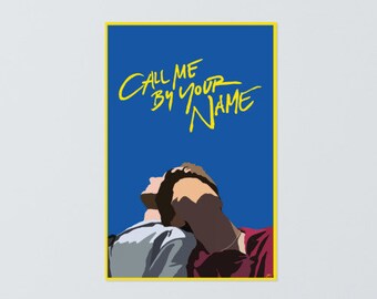 Call Me By Your Name CMBYN Movie Poster Luca Guadagnino Timothee Chalamet Armie Hammer Italy LGBTQ+ Queer Poster Film Minimalist