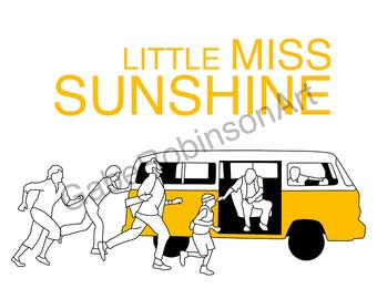 LITTLE MISS SUNSHINE - A4 digitale Kunst Film Druck minimalistisch