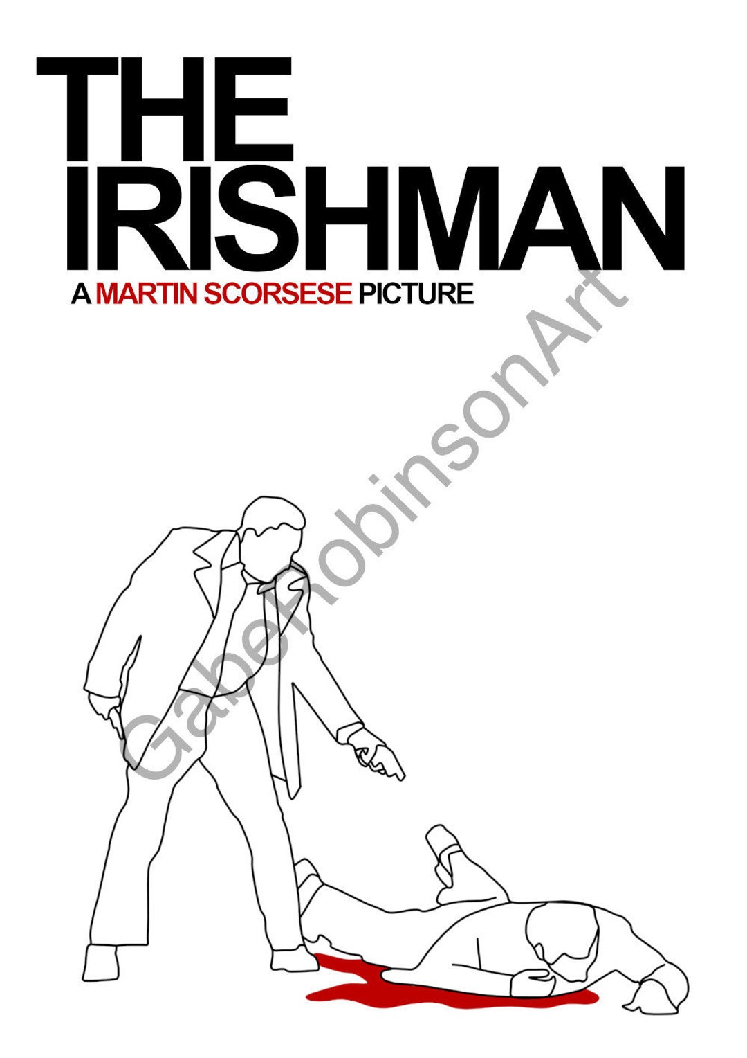 THE IRISHMAN I Heard You Paint Houses Digital A4 Minimalist Etsy