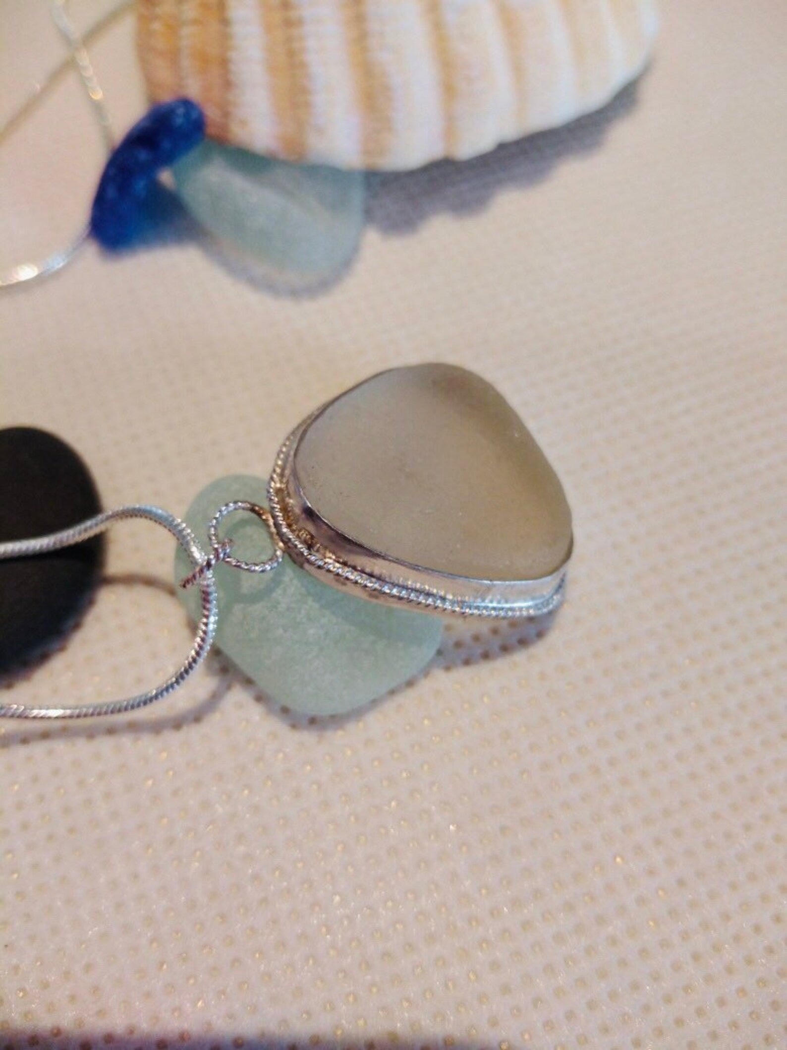 Sterling Silver Seaglass Pendant/Necklace Etsy