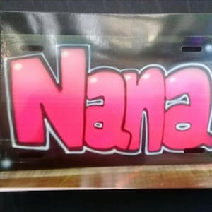 Airbrush Name Plate, Custom License Plate, Name Tag, Airbrush Tag, Custom Tag, Vanity Plate, Custom Airbrush Tag, Airbrush License Plate