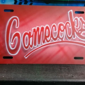 Simple Sports Logo License Plate, Custom License Plate, Name Tag, Airbrush Tag, Custom Tag, Vanity Plate, Custom Airbrush Tag,