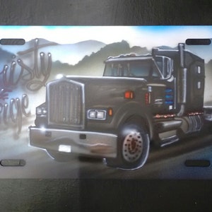 Custom Car Airbrush License Plate, Car Tag, Truck Tag, Airbrush Truck, Airbrush Tag, Custom Tag, Vanity Plate, Custom License Plate