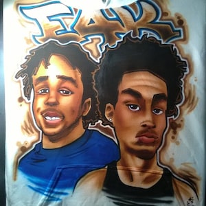 Couple Cartoon Portrait, Couple T Shirt, Couple Airbrush Hoodie, Two Faces on a Shirt, Two Face Hoodie, Cartoon of You