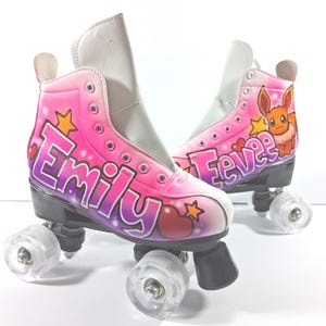 Custom Airbrushed Roller Skates: Character Art, Name (You Provide Skates)