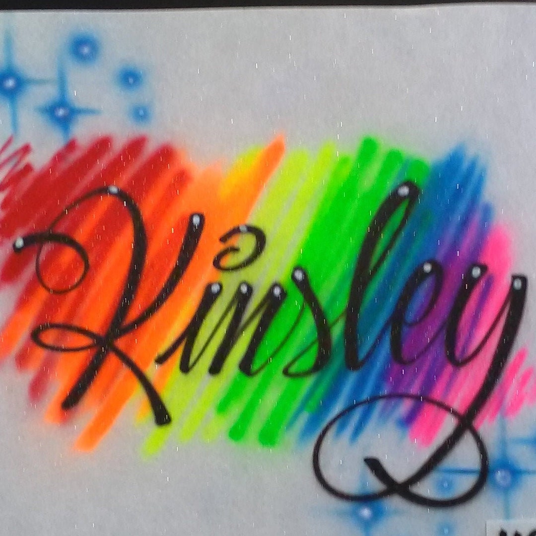 Custom Airbrush Name Shirt Shirt With My Name Spray Shirt Etsy
