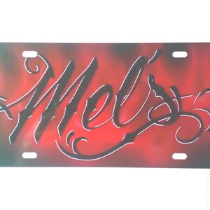 Bandito Name Plate, Custom License Plate, Name Tag, Airbrush Tag, Custom Tag, Vanity Plate, Custom Airbrush Tag, Airbrush License Plate