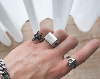 Statement Signet Ring, 316L Stainless Steel