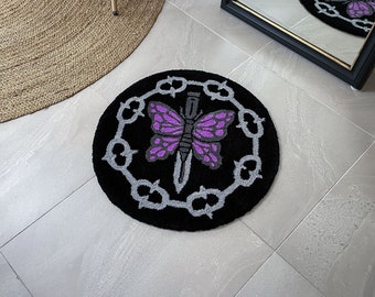 ROSEONYXART X STATEMENT "The Chained Butterfly" Handmade Rug