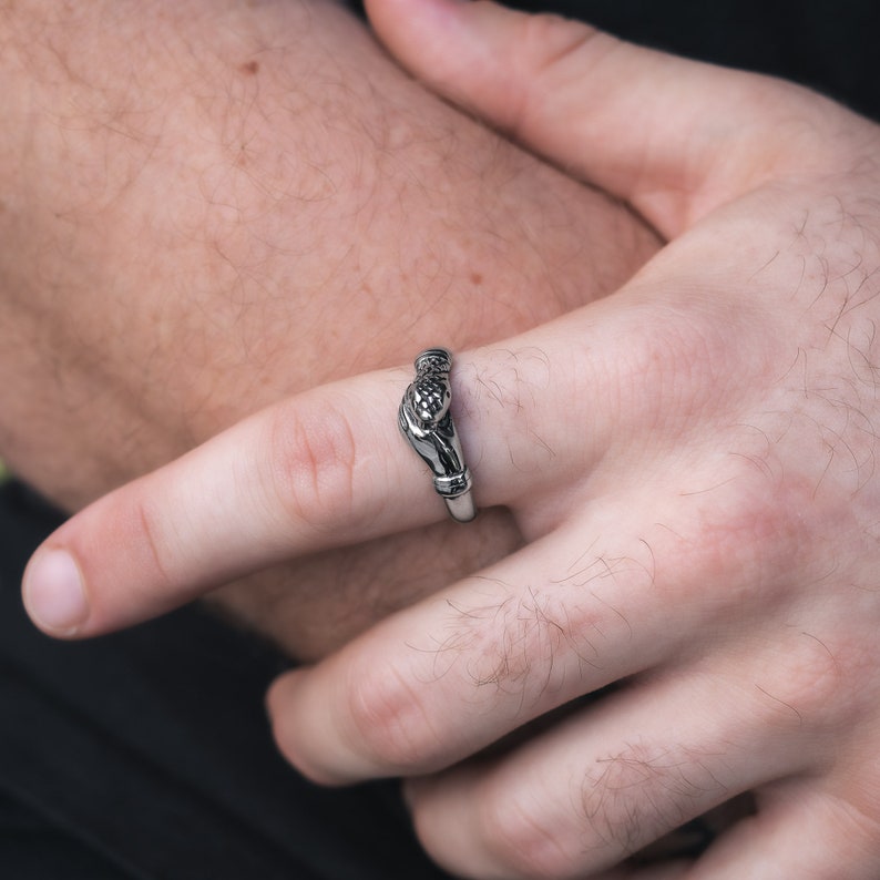 Snake's Handshake Ring 316L Stainless Steel Unique Etsy