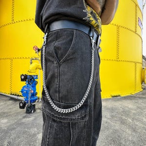 Chunky Wallet Chain, 11mm Cuban Link, 316L Stainless Steel, Punk jewelry, grunge, alt, gift for him