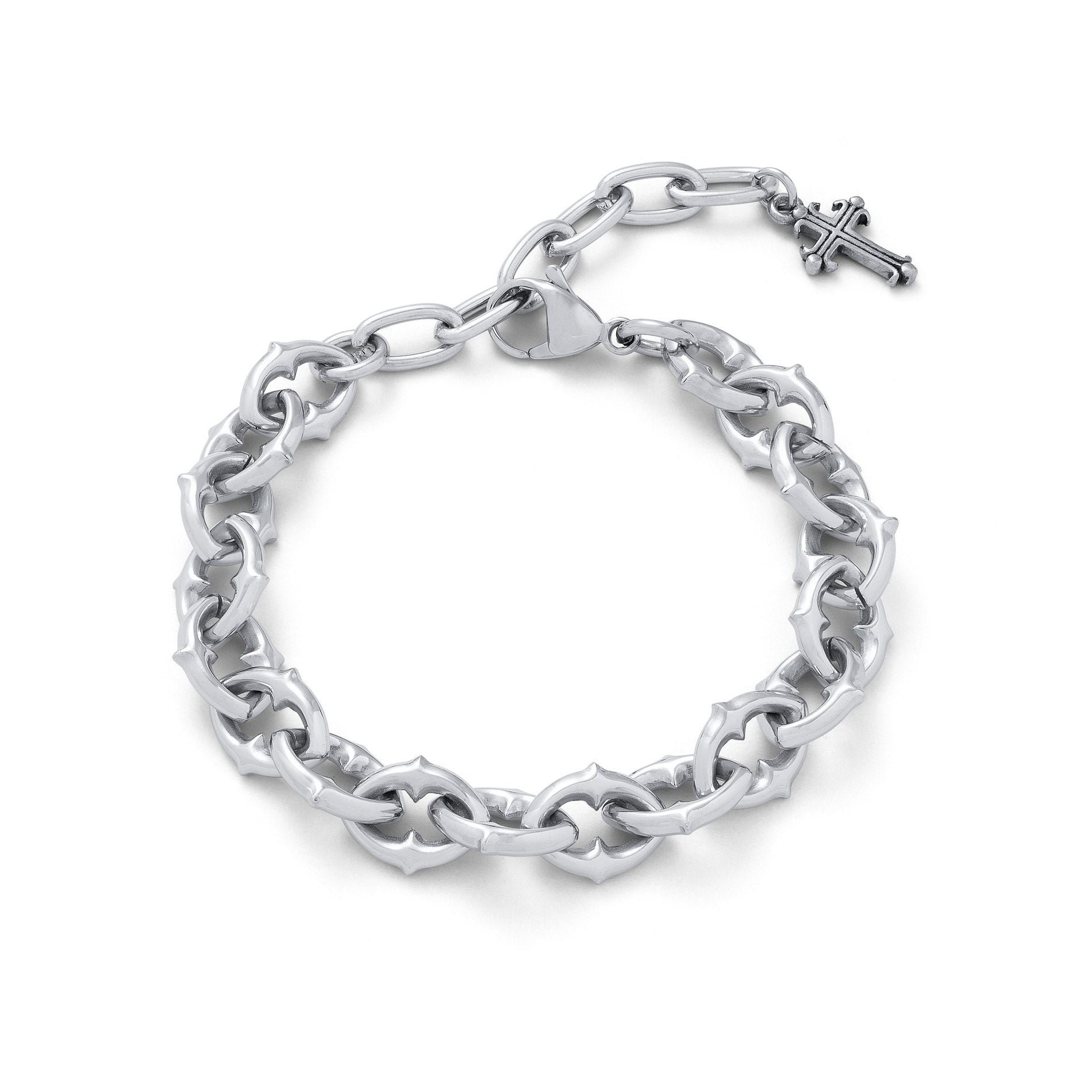 Gothic Spiked Chain Bracelet, 9mm Links, 316L Stainless Steel - Etsy