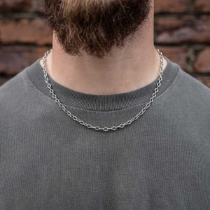 Gothic Spiked Chain Link Necklace, 6mm, 316L Stainless Steel, Goth Jewelry, Medieval, Alt Fashion