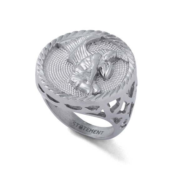 Fallen Angel Sovereign Ring 316L Stainless Steel Statement Rings Gothic Rings Mens Rings