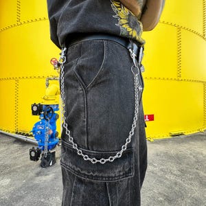 Gothic Spiked Wallet Chain 316L Stainless Steel, Gift for Him, Grunge, Punk Jewelry, Medieval