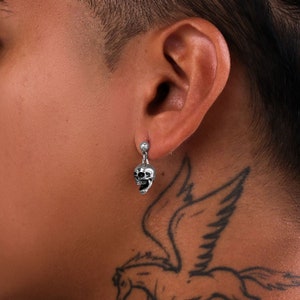 Skull Earrings, 316L Stainless Steel