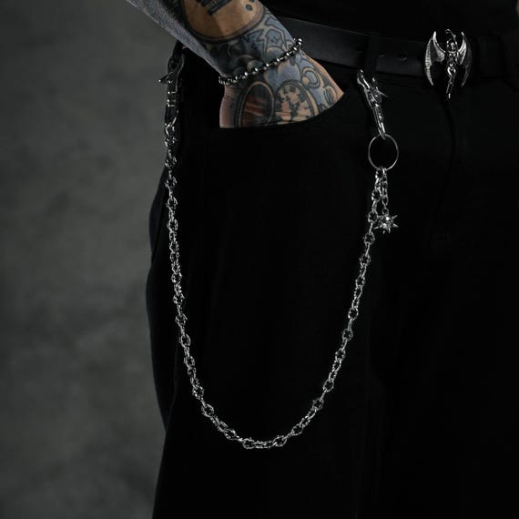 小物 Wallet chain spike y2k 00s Amazon.com: 1 Pack Metal Spikes Ring Pants Chain 2 Layer