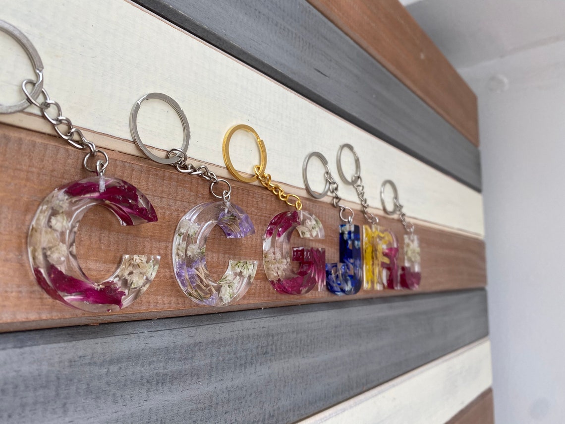 Personalised Resin Keyrings Etsy
