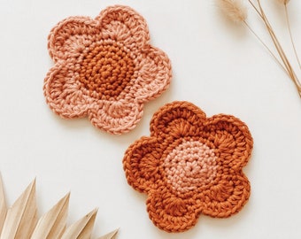 Daisy Coaster | Daisy Decor | Customizable Coasters | Crochet Flower Coaster | Room Decor | Flower Coaster | Gifts for Her | Birthday Gift