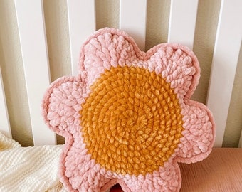 Almohada Daisy / Decoración de la habitación de las niñas / Almohada de flores / Decoración de la guardería / Guardería de la niña / Decoración de la margarita