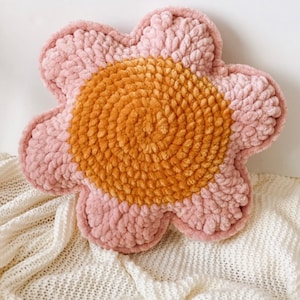 Almohada Daisy / Decoración de la habitación de las niñas / Almohada de flores / Decoración de la guardería / Guardería de la niña / Decoración de la margarita / Estética de la flor / Decoración de la habitación del niño pequeño imagen 4