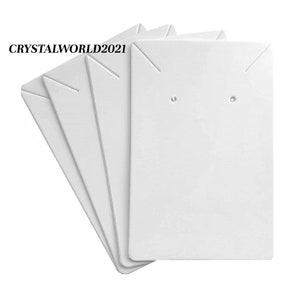30/50/100 9CM X 6CM Branco Joias Embalagem Colar Brincos Cartões de Exibição