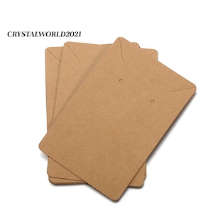 30/50/100 9CM X 6CM Marrom/Branco Embalagem de joias Colar Brincos Cartões de exibição
