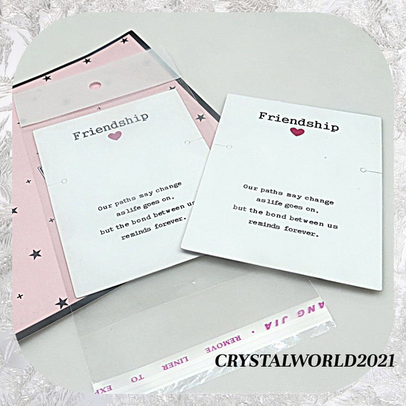 Jewellery Packaging Bracelet Display Cards / Friendship 9CM X 7CM 