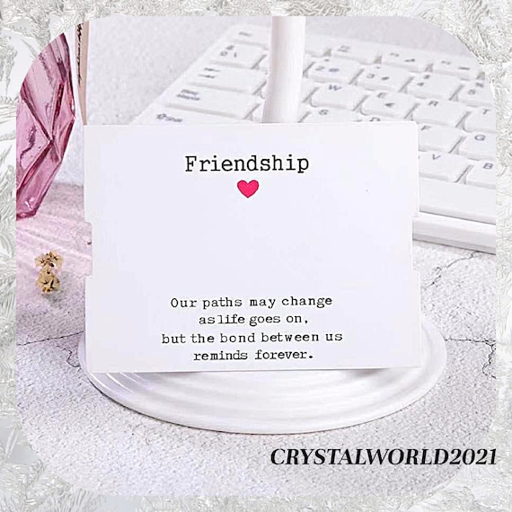 Jewellery Packaging Bracelet Display Cards / White FRIENDSHIP 10CM X 7CM