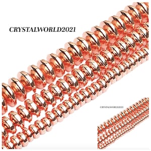 4MM 6MM 8MM Hematita Oro Rosa Platillo Espaciador Cuentas para la fabricación de joyas