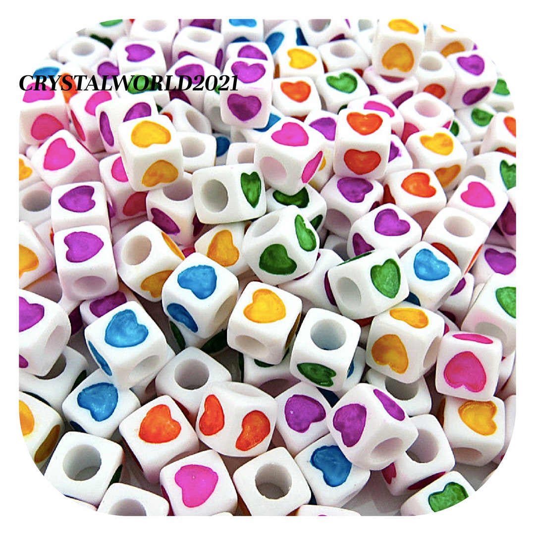 WADORN 120 Stück Herz Glasperlen 12 Farben - 7x8mm Für DIY Schmuck