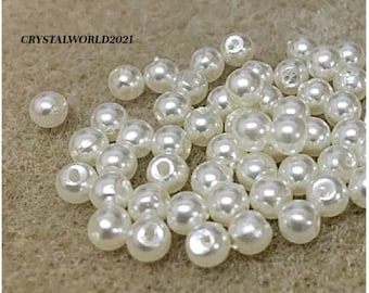 Top Quality 6MM 8MM 10MM 12MM 14MM 16MM Acrylic Ivory White Pearl Round Beads For Jewellery Making