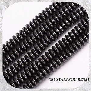 4MM 6MM 8MM Hematite Black Coloured Saucer Spacer Beads For Jewellery Making