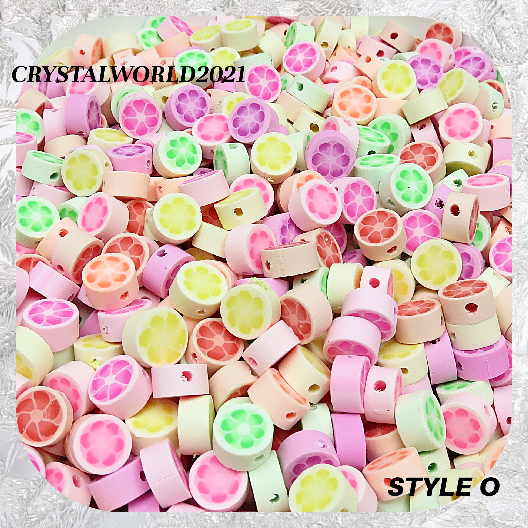 20/30/50 10MM Baby Pink Coloured Flower Shaped Polymer Clay Beads for  Jewellery Making 