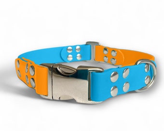 Biothane® Dog Collar - Two colours - Sky Blue Variations