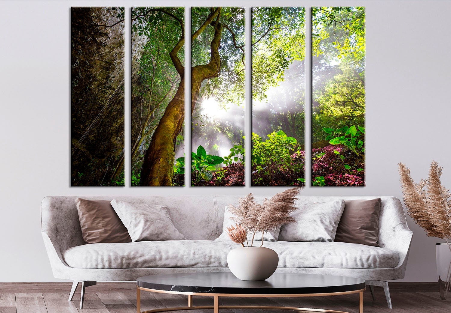 Forest Tapestry Wall Decor Forest Wall Art Sets Trees Art - Etsy