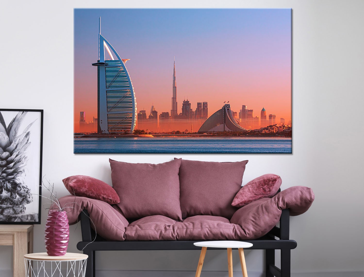 Jumeirah Beach Wall Art Burj Al Arab Wall Art Sets Dubai Wall Etsy