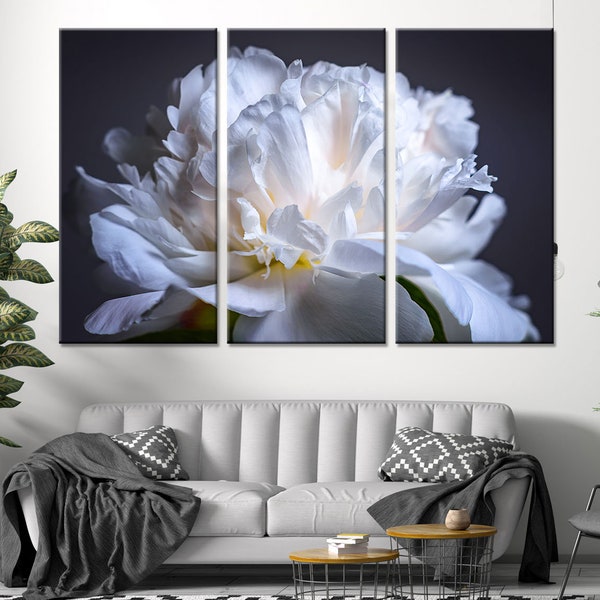 Peony wall decor Peony flower canvas Flower modern print Peony wall art Peony close up Canvas Peony on canvas Peony Poster Nature wall art