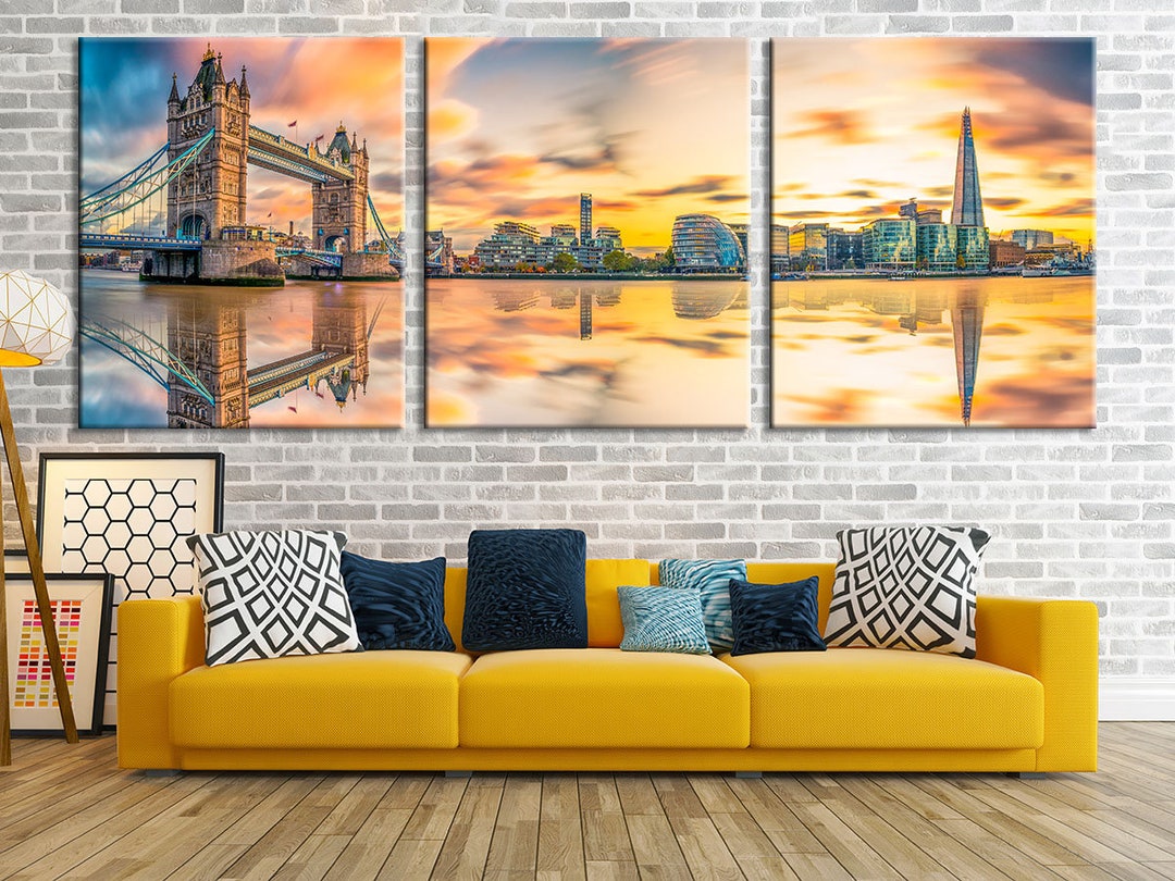 Cityscape Art Decor Tower Bridge Poster Print Wall Decor City Etsy
