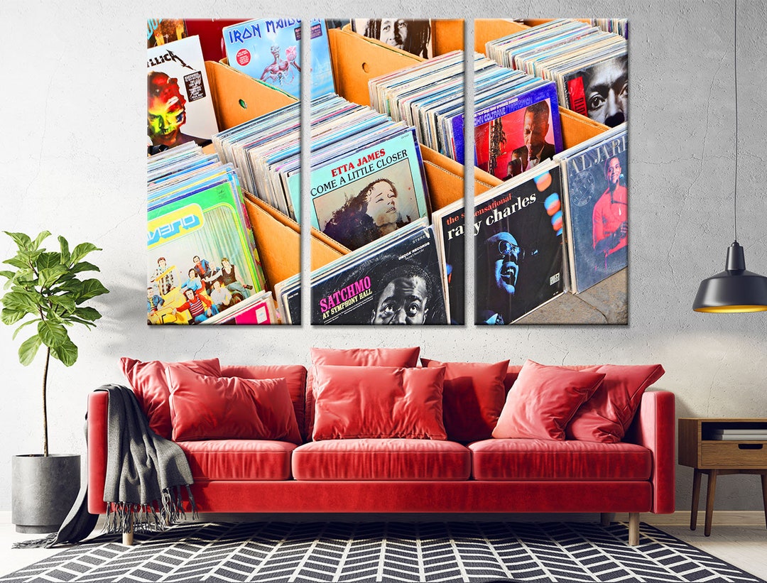 Vintage Wall Art Decor Vintage Vinyl Wall Art Vinyl Collage Etsy