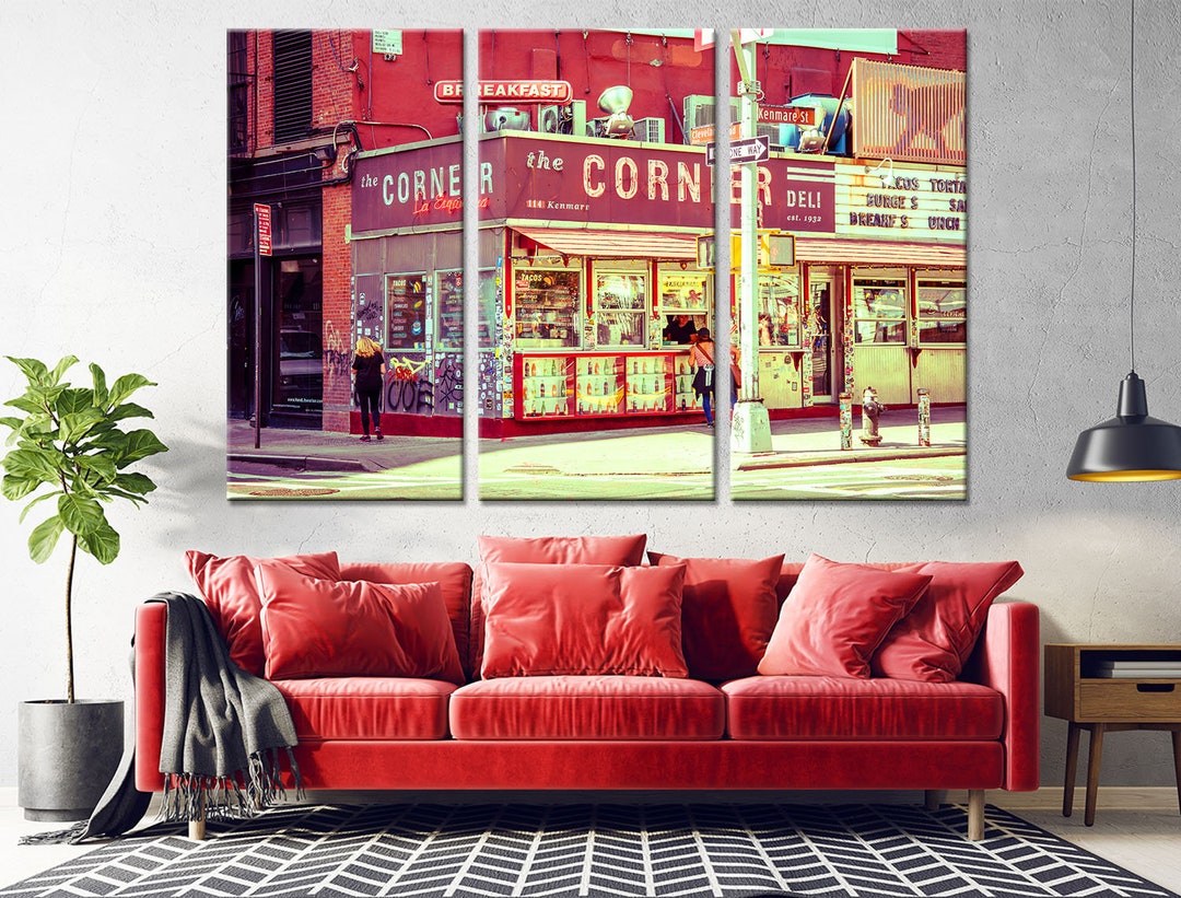 New York City Wall Decor United States Canvas Typical Deli Art Etsy