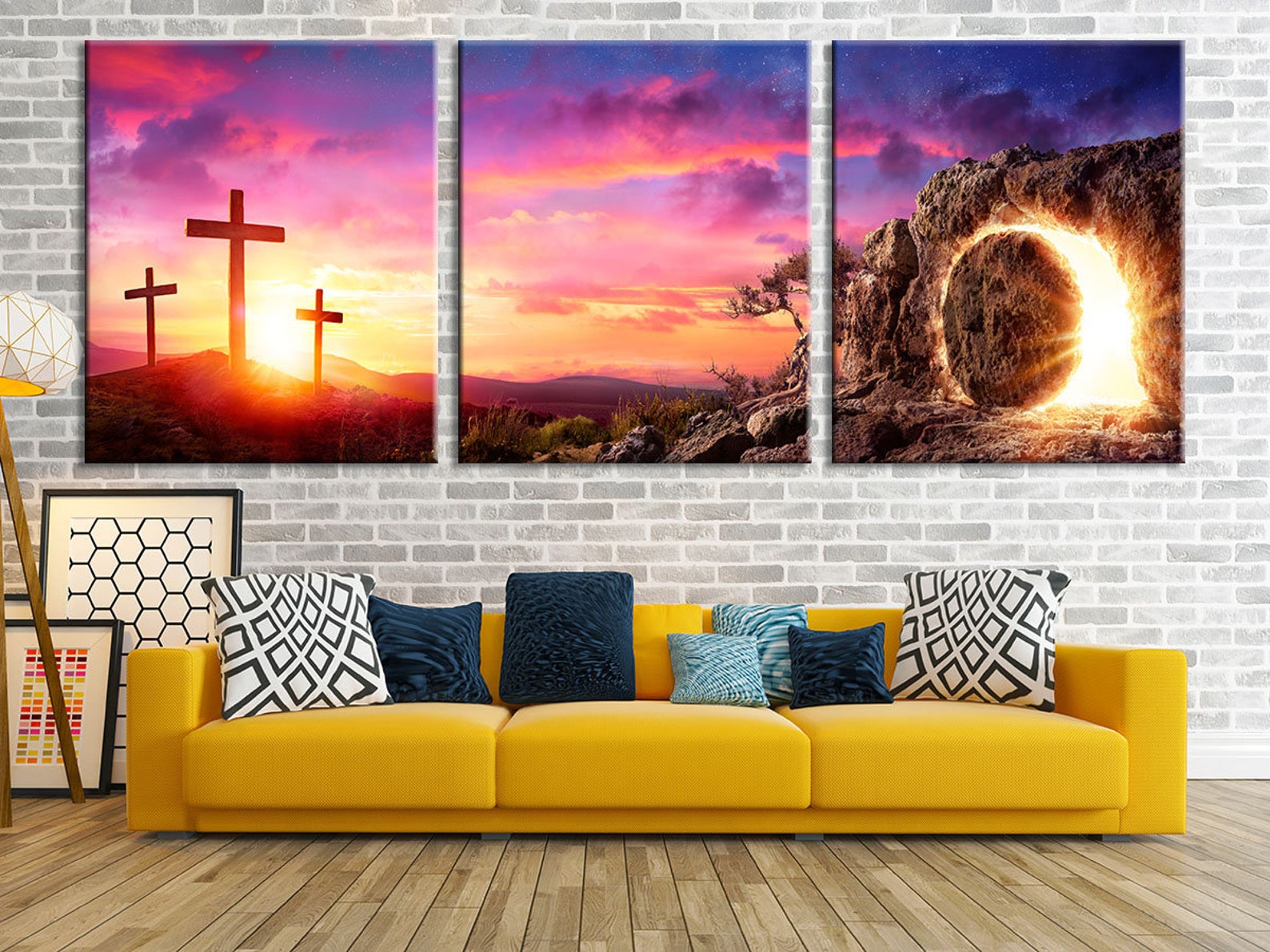 Easter Modern Wall Art Resurrection Jesus Christ Print Easter Etsy