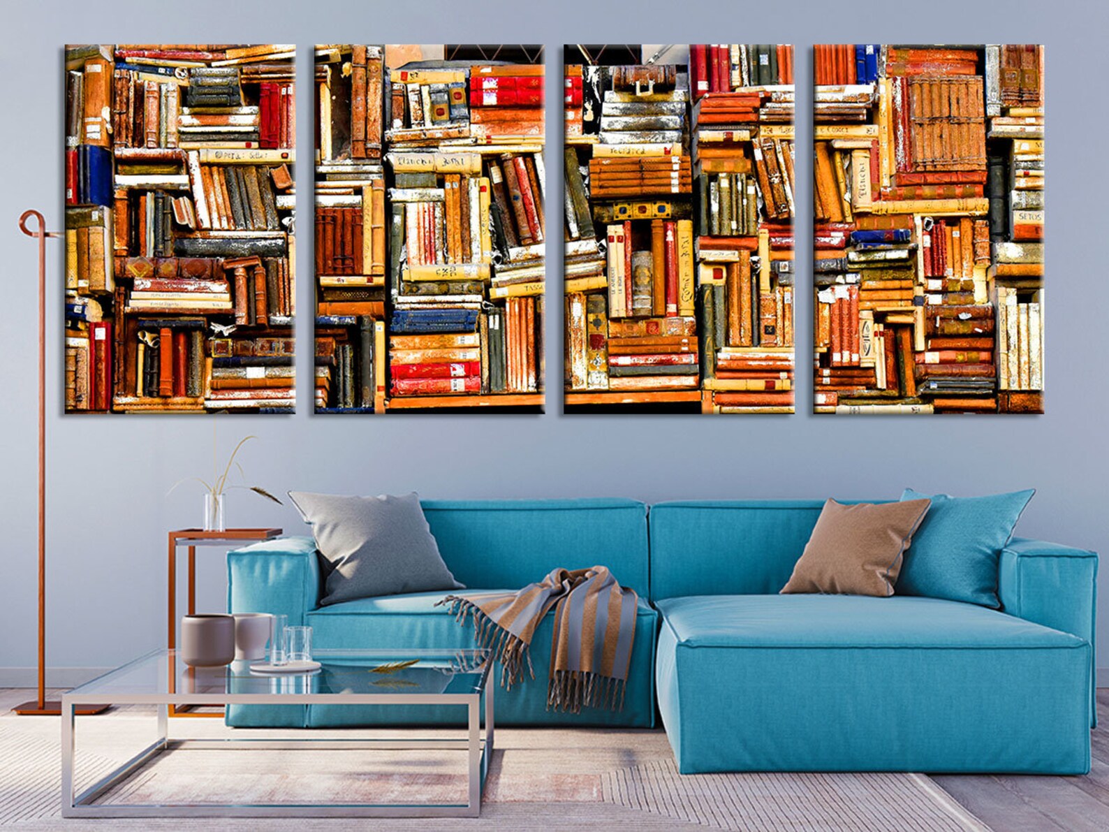 Books wall decor Library wall art decor Bookshelves wall art | Etsy