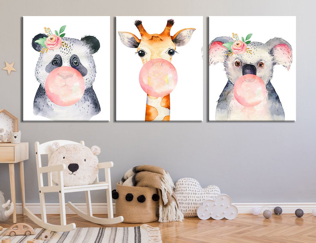 Koala Art Print Exotic Animal Canvas Cartoon Animal Wall Decor Trendy