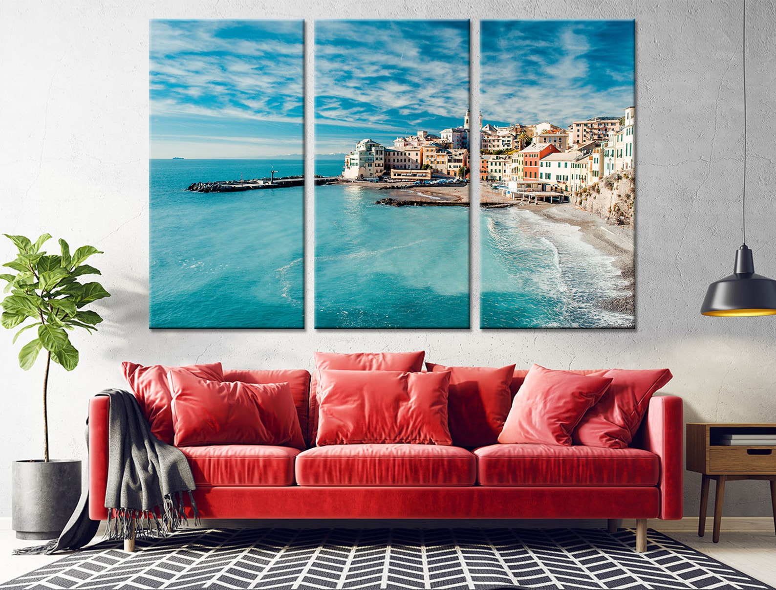 Italy Wall Art Idyllic Wall Art Sets Coastal Wall Art Beach Etsy