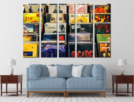 Vinyl Record Art, Music Wall Art, Retro Wall Decor Vinyl Collection 